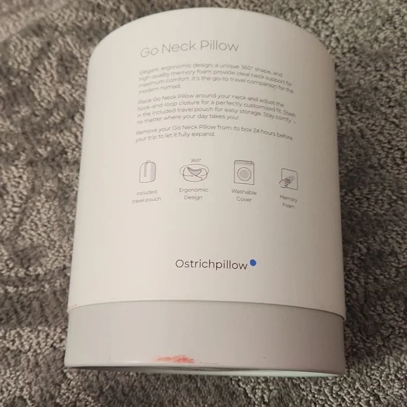 Ostrich Pillow Go Neck Pillow Travel Rest Comfort Midnight Grey - Picture 2 of 2